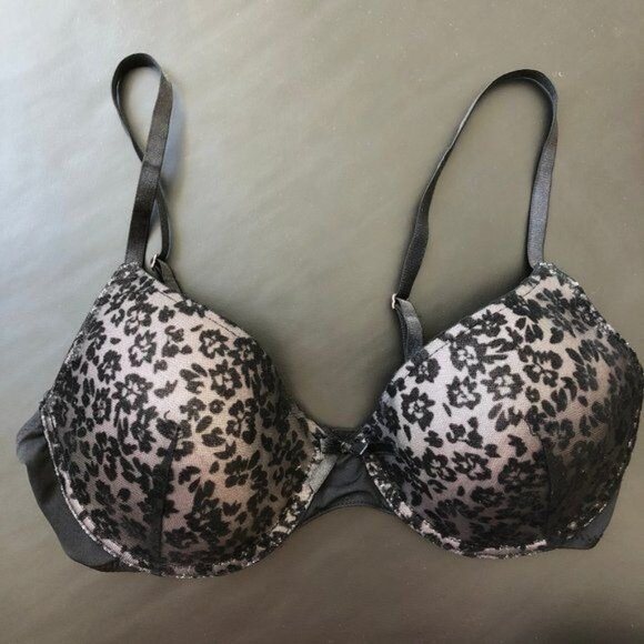 Marilyn Monroe Underwire Mesh Velvet Burnout Bra - Picture 1 of 4